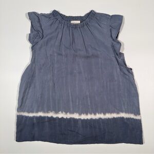 Cloth & Stone Indigo Ruffle Sleeve Blouse Size‎ Medium